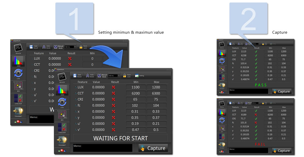 uSpectrum-PC-Software-06-CHECKER-Mode